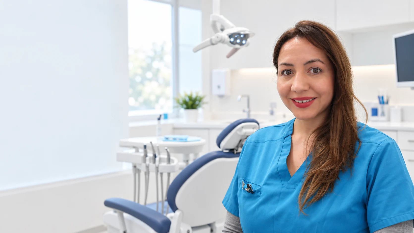 Dra. Mildred Fernanda Núñez en clínica dental